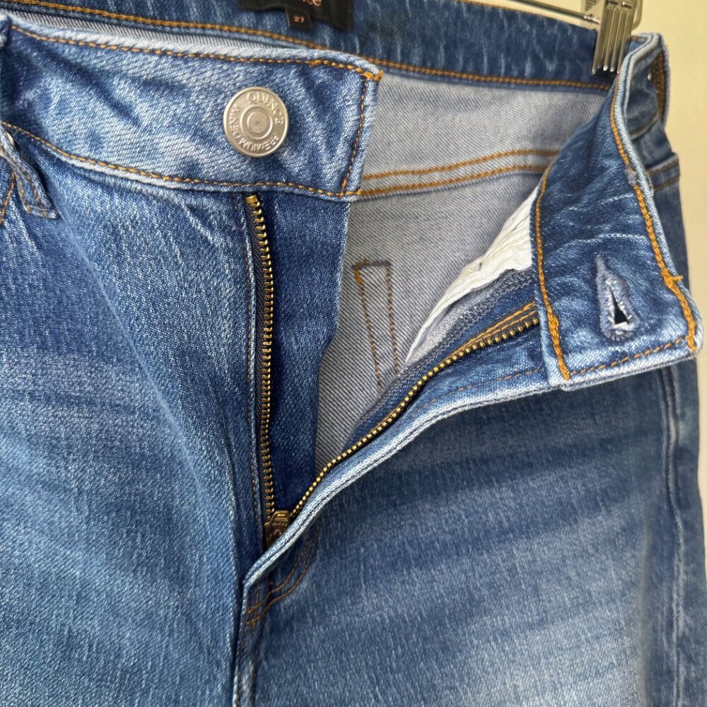 Quince Women's Straight Leg Blue Jeans - Picture 8 of 16